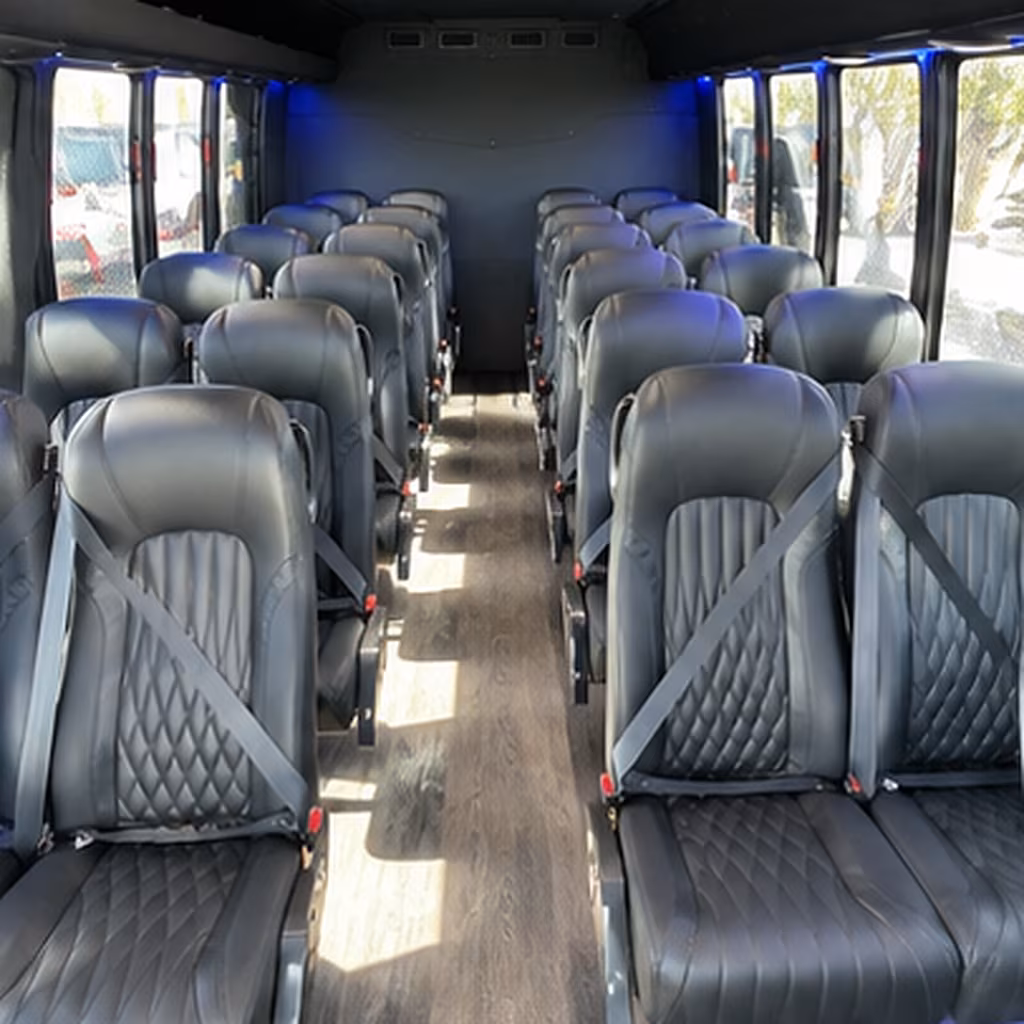 murfreesboro 28 passenger minibus interior