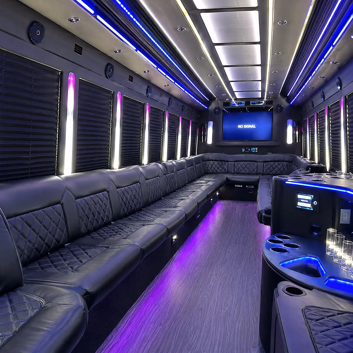 murfreesboro 30 passenger party bus inside