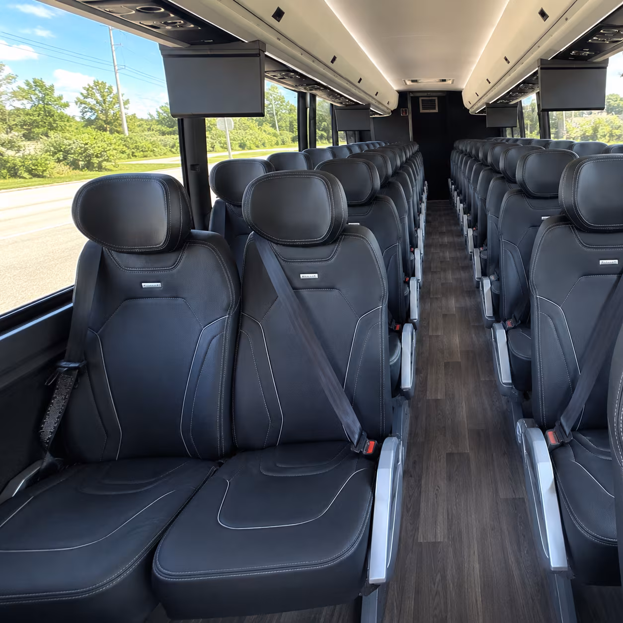murfreesboro 47 passenger charter bus inside